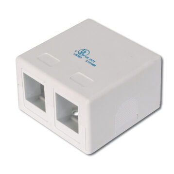 Utanáliggjandi box með pláss fyrir 2 keystone mola - AT-AG302A-WT