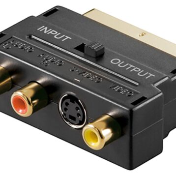 RCA í Scart breytir með rofa - 50499