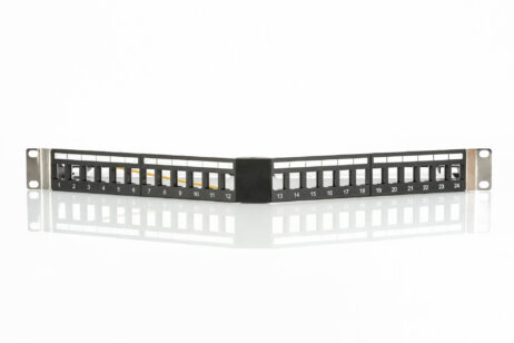 19" patch panell, 24 porta, þríhyrndur - DN-91414 - Image 2