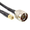 LMR200 kapall fyrir 4G loftnet, 2.5 metrar - LMR200-2.5MS