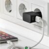 Spennubreytir með 2 USB tengi, 2,4 Amp svartur - 44951 - Image 2