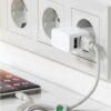 Spennubreytir með 2 USB tengi, 2,4 Amp hvítur - 44952 - Image 3