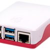 Raspberry Pi kassi, rauður/hvítur - RPI4-Case-Red/white
