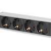 Fjöltengi í 4, 1U í 10" skáp - DN-95418