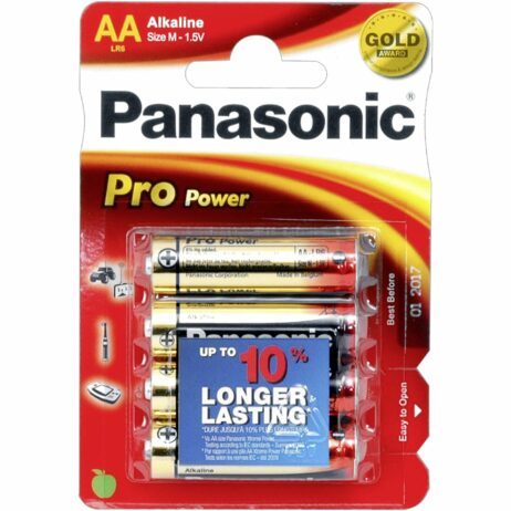 AA Panasonic rafhlöður, Pro Power - 4 í pakka
