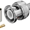 BNC tengi, krump fyrir RG59 - BNCM-75OHM