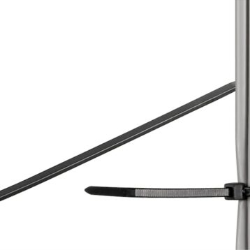 Dragbönd, nylon 3,5mm, svört 30cm - 17072