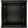19" skápur 12U 600x450 svartur með glerhurð, EXASPA-6412B - Image 2