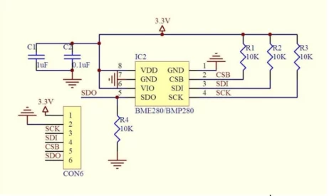 Hita, raka og loftþrýstimælir - BME280-3.3V - Image 2