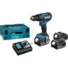 Makita 18V borvél með 3x3AH, hleðslutæki og Makpac  - DHP485RF3J