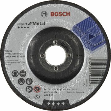 Bosch slípiskífa fyrir stál, 125x6mm - 2608600223