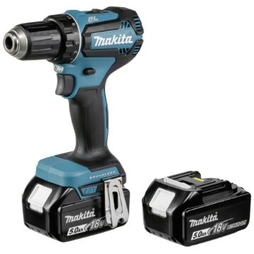 Makita 18V borvél, með 2x5AH, hleðslutæki í Makpac - DDF485RTJ