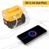 USB hleðslutæki með ljósi fyrir Dewalt battery - DEW-18V - Image 3