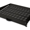 Hilla, útdraganleg í 19" skáp þolir 30 kg, 88x483x352 mm, DN-19 TRAY-2-450-SW