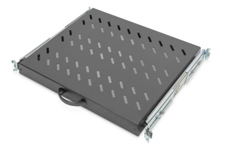 Hilla, útdraganleg í 19" skáp þolir 25 kg, 88x485x368 mm, DN-19 TRAY-2-600-SW