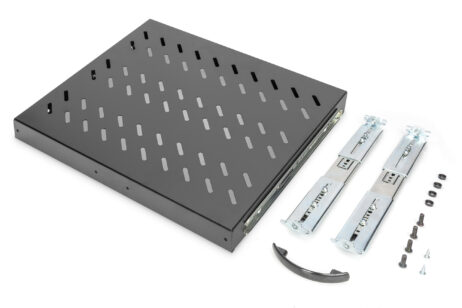 Hilla, útdraganleg í 19" skáp þolir 25 kg, 88x485x368 mm, DN-19 TRAY-2-600-SW - Image 5