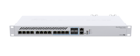 Mikrotik Switch/Router 4 port 10G, 8 port 1G og 4 sfp+ - CRS312-4C+8XG-RM