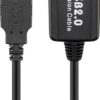 USB2 framlenging með magnara, 10 metrar - 95119