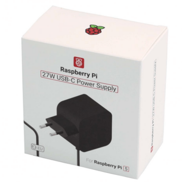 Raspberry Pi 5 svartur spennugjafi - RPI5-PSUC-5.AB