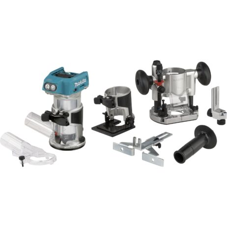 Makita 18V fræsari, með aukahlutum í Makpac - DRT50ZJX2