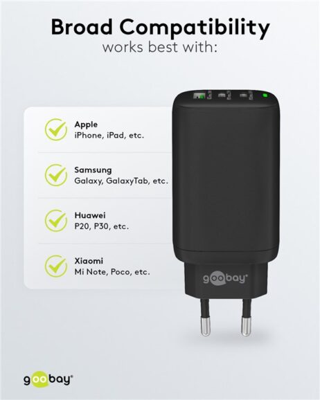 Hleðslutæki með 2xUSB-C og 1xUSB-A - 65W - 65407 - Image 7