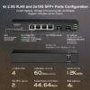 4 porta 2.5 Gigabit switch og 2xSFP+ - Mokerlink 2G040210GSM - Image 2