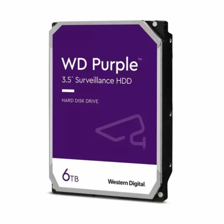 Western Digital Purple harður diskur fyrir myndavélakerfi 6 TB 3,5" sata3 - WD64PURZ