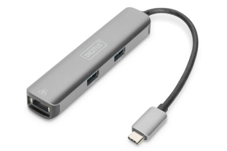 Digitus USB-C í HDMI, 3XUSB3 og RJ45  - DA-70892