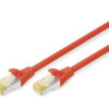 Netkapall 0,25 m. Cat6A S-FTP LSZH Rauð - DK-1644-A-0025/R