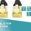 Netkapall 1 m. Cat6A S-FTP LSZH Svört - DK-1644-A-010/BL - Image 4