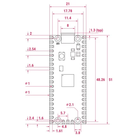 Raspberry Pi Pico 2 - RPI-pico-2 - Image 4