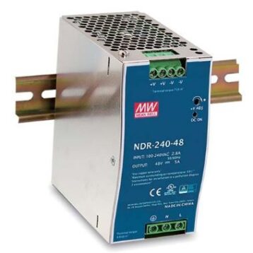 Meanwell straumbreytir fyrir DIN skinnu, 48V/240W - NDR-240-48