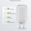 Hleðslutæki með 2xUSB-C og 1xUSB-A - 65W, hvítt - 65408 - Image 7