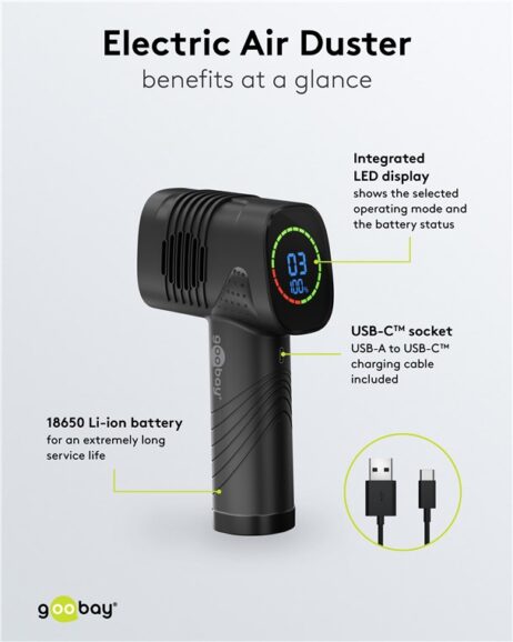 Goobay loftdæla með battery til að hreinsa ryk og fleira - 61667 - Image 6
