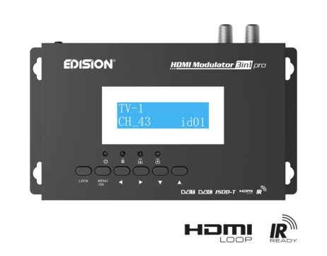 Mótari DVB-T með HDMI í gegn, Edision - DVBT3in1Pro