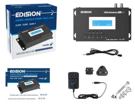 Mótari DVB-T með HDMI í gegn, Edision - DVBT3in1Pro - Image 2