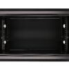 19" skápur 6U 600x450 með glerhurð, svartur - EXASPA-6406B - Image 3