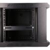 19" skápur 6U 600x450 með glerhurð, svartur - EXASPA-6406B - Image 4