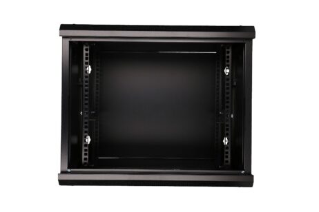 19" skápur 9U 600x600 með glerhurð, svartur - EXASPA-6609B - Image 3