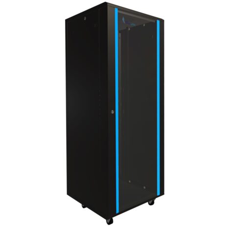 19" skápur 37U 600x600 með glerhurð, EXAA2-6637BEX