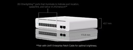 Unifi 8 porta 10 GbE PoE switch - USW-Pro-XG-8-PoE-EU - Image 6