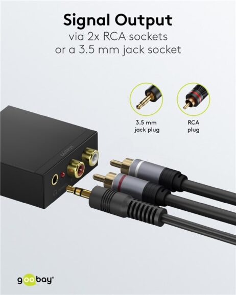 Breytir stafrænu hljóði í hliðrænt eða frá optical í RCA - 58493 - Image 3
