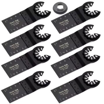 Scowell starlock blöð fyrir multisög, 8 stk fyrir tré/málm - 801104