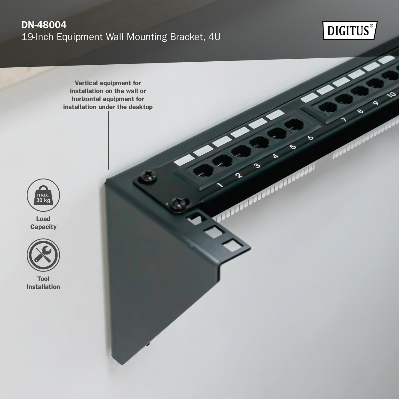 19" veggfesting 4U, DN-48004 - Image 2