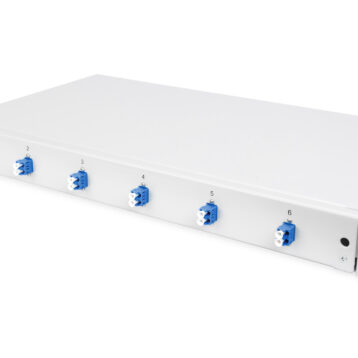 Ljósleiðaraskúffa 1U með 6X LC DX OS2 með splice kassettu - DN-96330/9