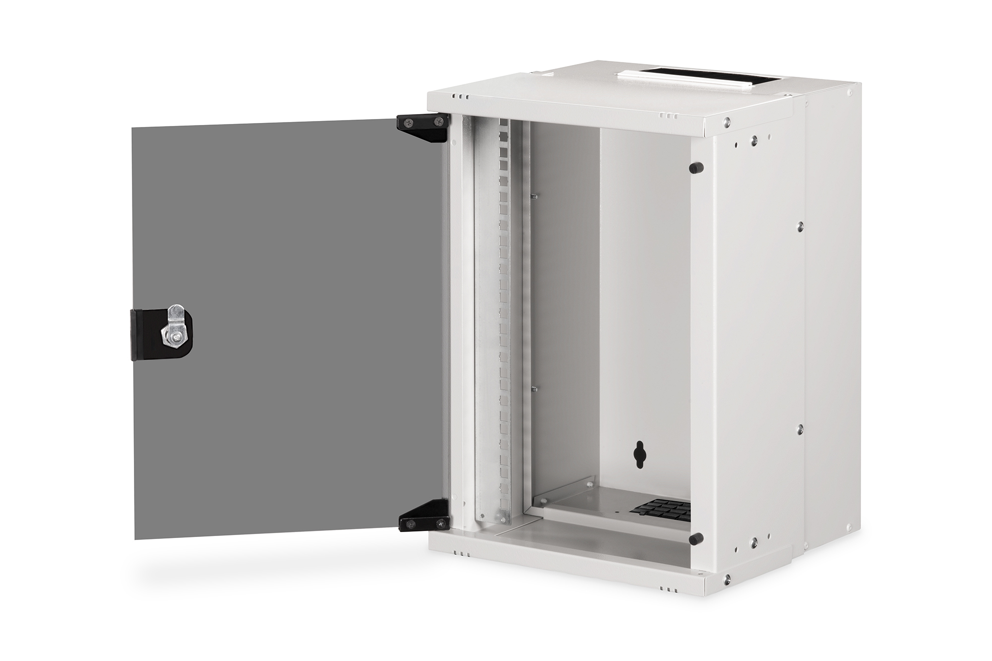 10" skápur 9U með glerhurð, grár - DN-49102 - Image 5