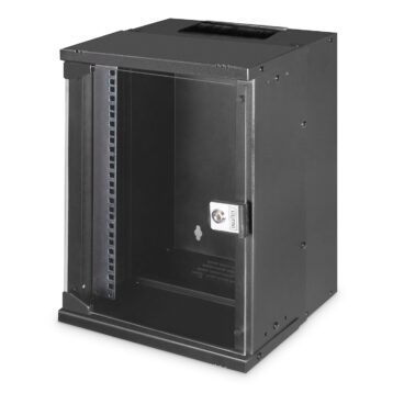 10" skápur 9U með glerhurð, DN-49103