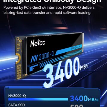 1T SSD M.2 diskur NVMe 2280, Netac - SSD1TB-M.2_Netac