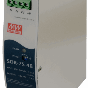 Meanwell straumbreytir fyrir DIN skinnu, 48V/75W - SDR-75-48