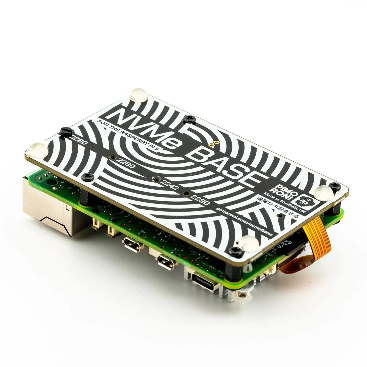 Raspberry Pi 5 M.2 PCIe base frá Pimoroni - RPI5-PIM699 - Image 3